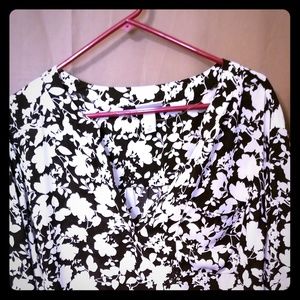 Black & white blouse 3x